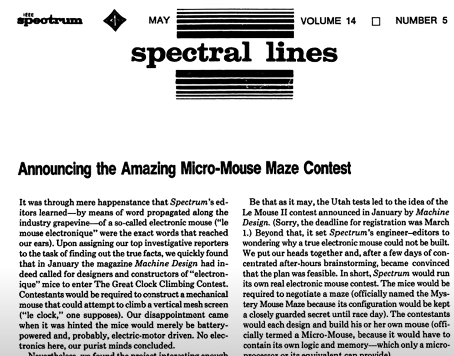First Micromouse Competition